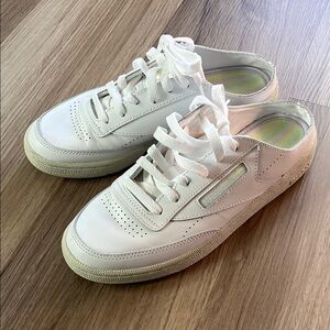 Reebok Club C 85 White Mules